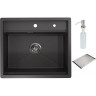Кухонная мойка GRANULA KITCHEN SPACE KS-6051 черный матовый 6051 CHEPHYII MATOBYII
