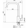 Смеситель для кухни GRANULA ST-4033, графит (черно-серый) ST-4033 GPAFIT
